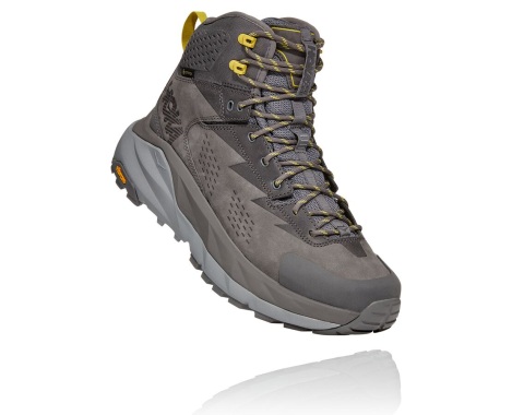 Botas Hoka One One Kaha GORE-TEX Portugal - Botas Caminhada Homem Cinzentas / Verdes - IPBOAV-824